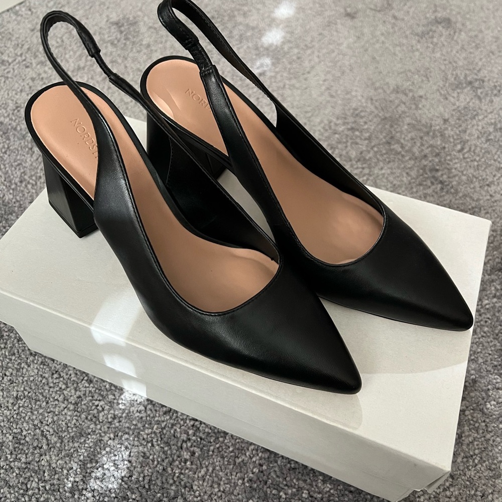 Nordstrom Black Slingback Heels